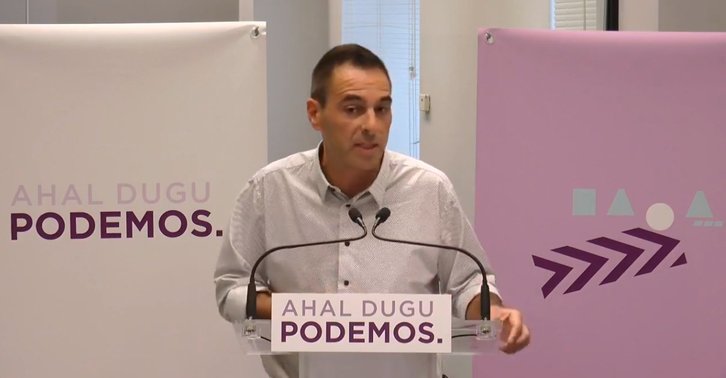 Andeka Larrea, portavoz de Podemos Euskadi. (@PodemosEuskadi_)