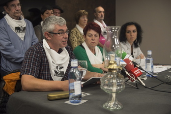 Representantes de Etxerat han comparecido en Bilbo. (Monika DEL VALLE/FOKU)