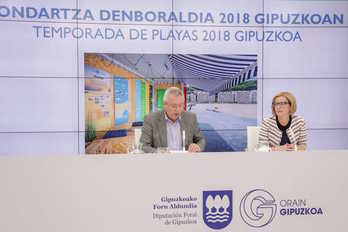 Asensio ha comparecido para presentar el balance de la temporada de playas de Gipuzkoa. 