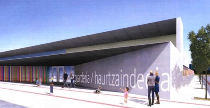 Recreación de la nueva escuela infantil de Sarriguren. (AYUNTAMIENTO DE EGUESIBAR)