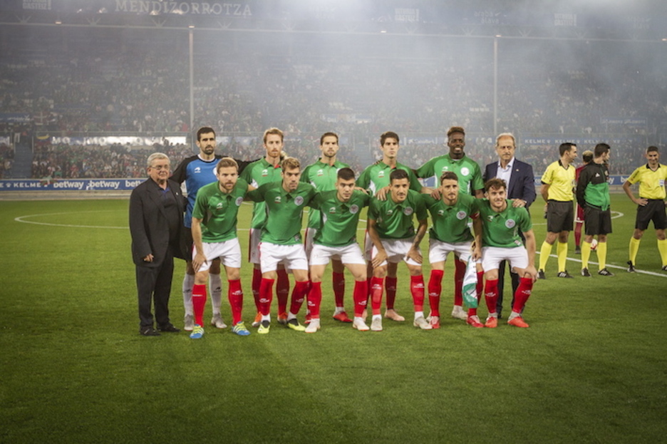 Euskal Selekzioaren hasierako hamaikakoa.  (Endika PORTILLO/FOKU)
