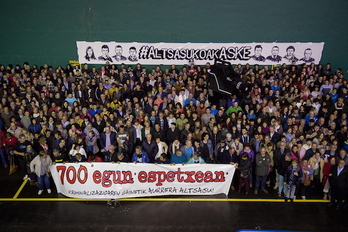 Han vuelto a pedir justicia para los jóvenes de Altsasu. (Iñigo URIZ/FOKU)