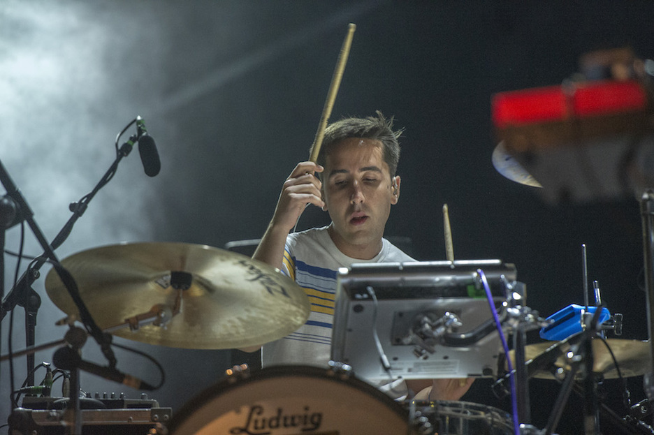 Igor Escudero, bateria jolea, lanean. (Gorka RUBIO / FOKU)