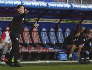 Berizzo en Ipurua. (Jon URBE / FOKU)