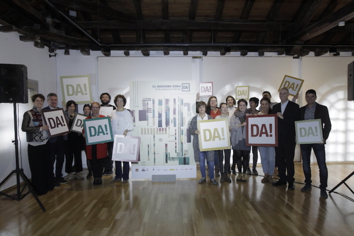 Durangoko Azokaren 53. edizioaren kartela eta ildo nagusiak aurkezteko agerraldia. (Aritz LOIOLA/FOKU)