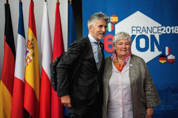 El ministro Fernando Grande-Marlaska, en una reciente cumbre europea. (JEFF PACHOUD / AFP)