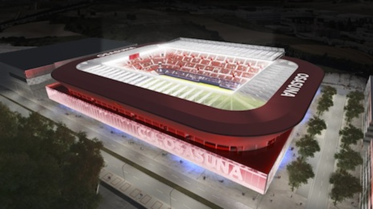 Recreación de cómo será el estadio de El Sadar.