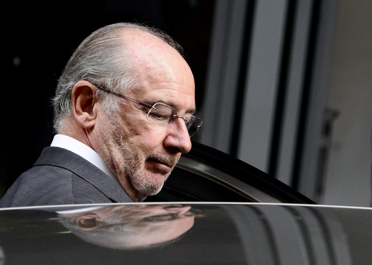 Rodrigo Rato, tras una de las sesiones del juicio. (Dani POZO / AFP)