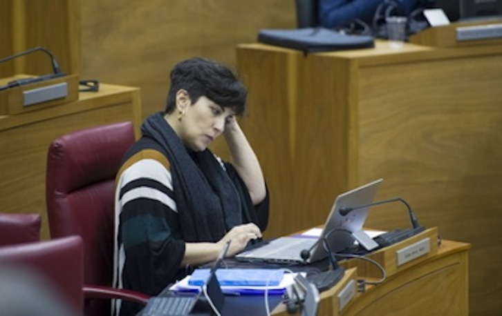 Solana, en un pleno del Parlamento de Nafarroa. (Iñigo URIZ/FOKU)