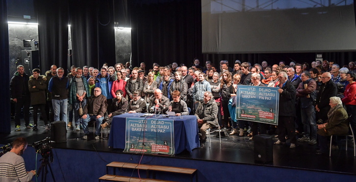 Altsasuko herri asanbladak Iortian gaur egin duen agerraldia. (Idoia ZABALETA / FOKU)