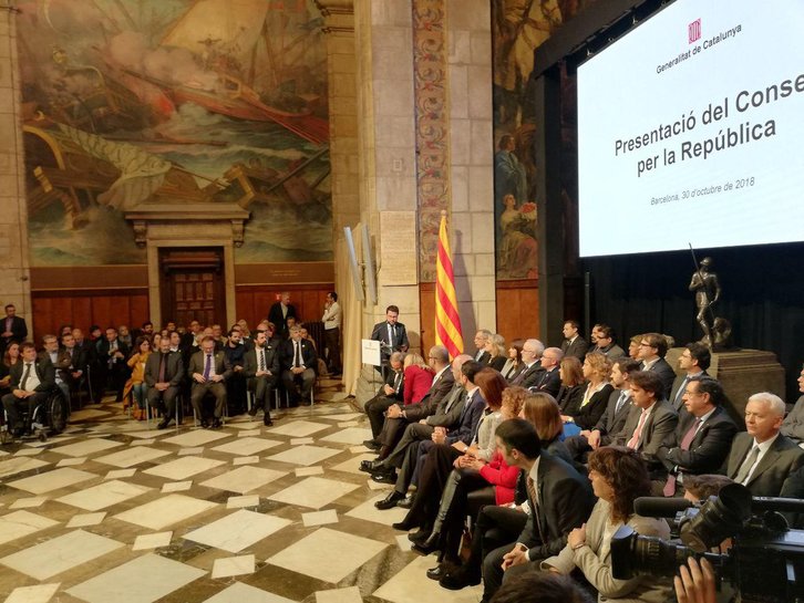  El Consell per la República se ha presentado al público en un acto en el Palau de la Generalitat. (@CatalanCouncil)