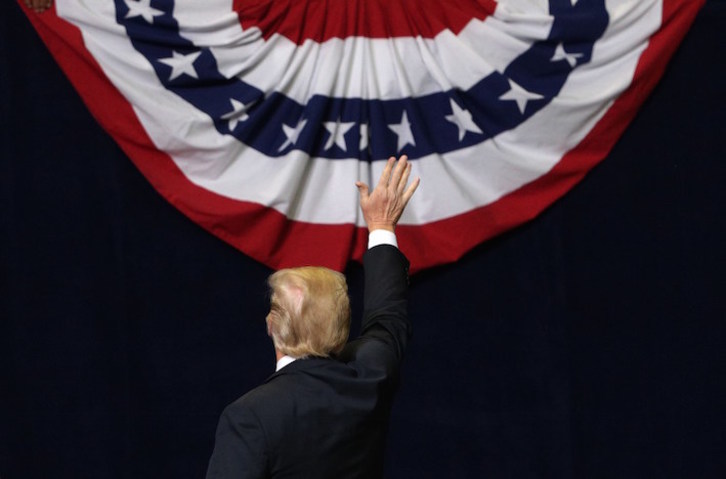 Donald Trump, en el acto de Tennessee. (Alex WONG/AFP)