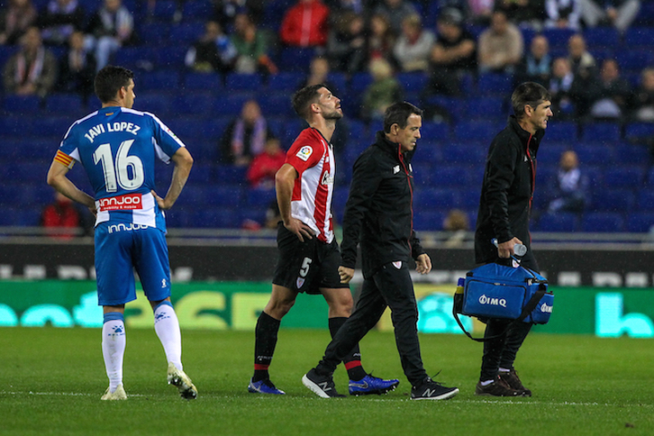 Yeray ha tenido que ser sustituido al poco de empezar por unos problemas físicos. (LA OTRA FOTO)