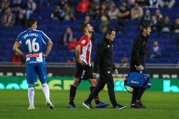 Yeray ha tenido que ser sustituido al poco de empezar por unos problemas físicos. (LA OTRA FOTO)