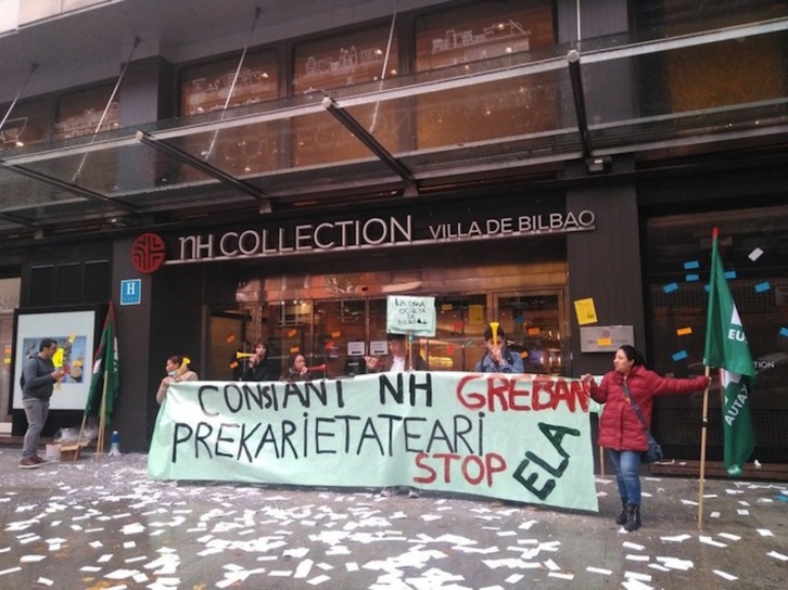 Concentración en el NH Bilbao. (ELA)