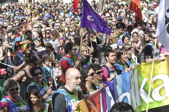 Orain del bi urte Euskal Herria zeharkatu zuen Korrika. Idoia Zabaleta FOKU