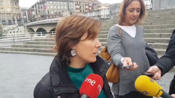 Pinedo, en declaraciones a la prensa. (NAIZ.EUS)