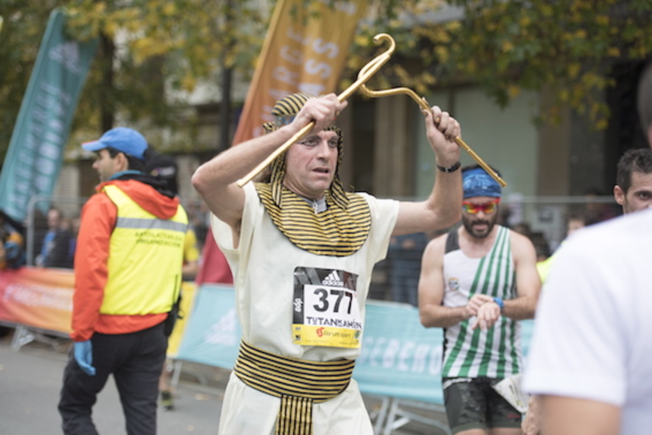 Donostian agertu da gaur Tutankamon. (Juan Carlos RUIZ/FOKU)
