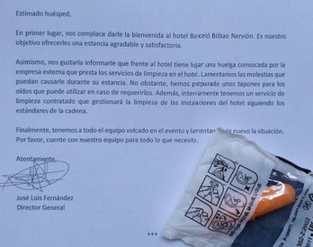 La misiva en cuestión. (