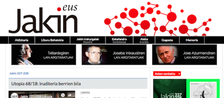 Página web de Jakin. 