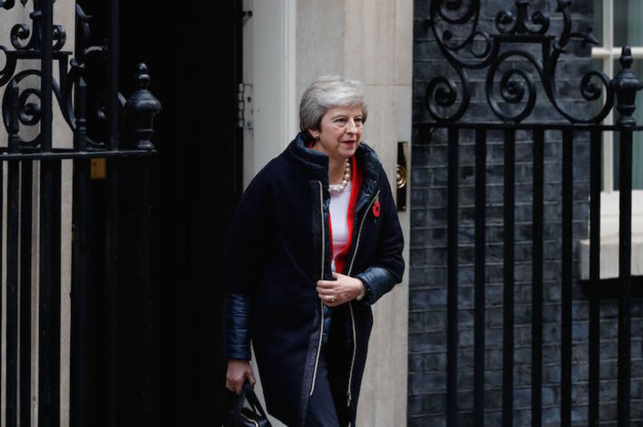 Theresa May, en el número 10 de Downing Street. (Adrian DENNIS/AFP)