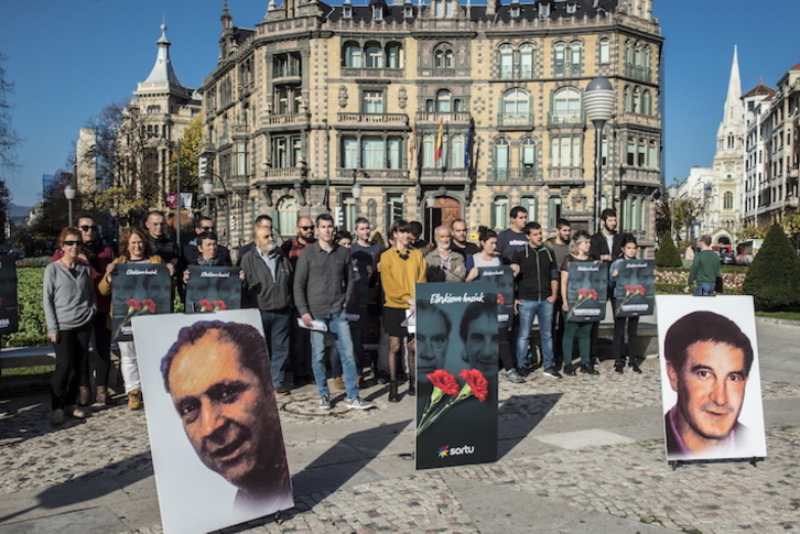 Sorturen agerraldia, azaroaren 20ko manifestazioa aurkezteko. (Marisol RAMIREZ/FOKU)