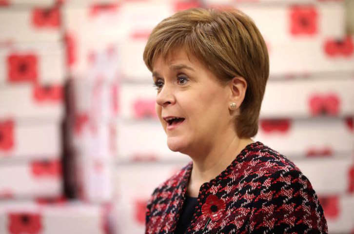 Nicola Sturgeon, ministra principal de Escocia. (Jane BARLOW/AFP)