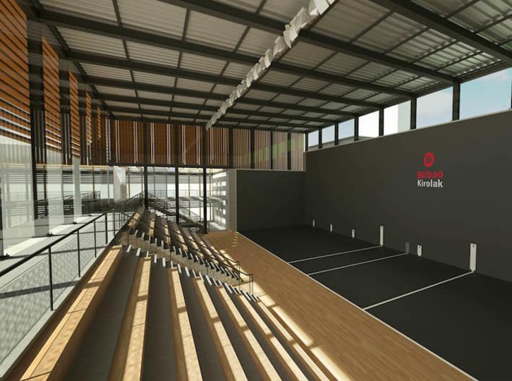 Infografía del nuevo frontón.