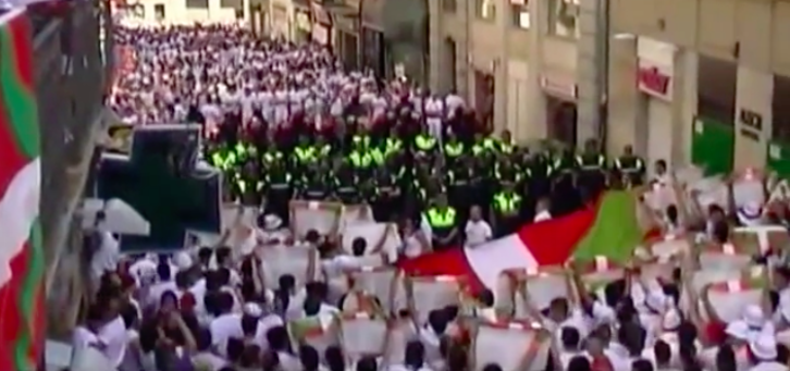 2013ko ikurrinaren aldeko kalejira Iruñean.