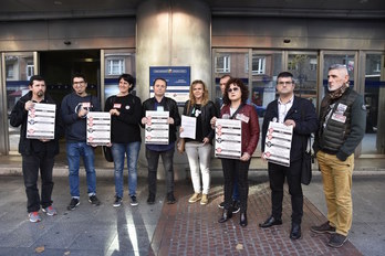 ELA, LAB, Steilas, CCOO eta UGTko ordezkariek erregistratu dute greba deialdia. (ELA)