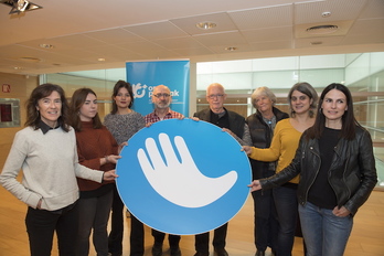 Comparecencia en Ficoba de Irun para dar cuenta de la movilización ‘Orain presoak’ del próximo 12 de enero en Bilbo y Baiona. (Juan Carlos RUIZ/FOKU)