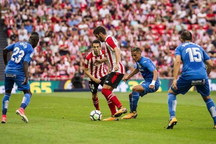 Partido entre el Athletic y el Getafe en la temporada 2017/2018 (Aritz LOIOLA/FOKU)