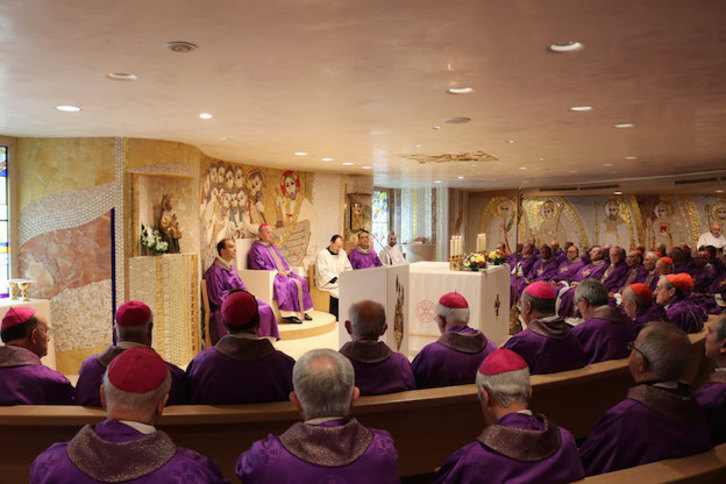 Los obispos del Estado español han celebrado una misa conjunta este martes en la sede de la Conferencia Episcopal. (www.conferenciaepiscopal.es)  