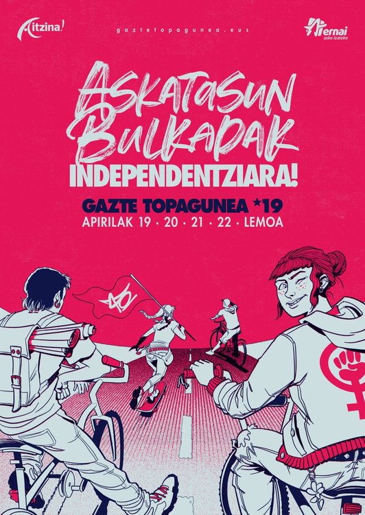 2019ko Gazte Topagunea iragartzeko kartela. 