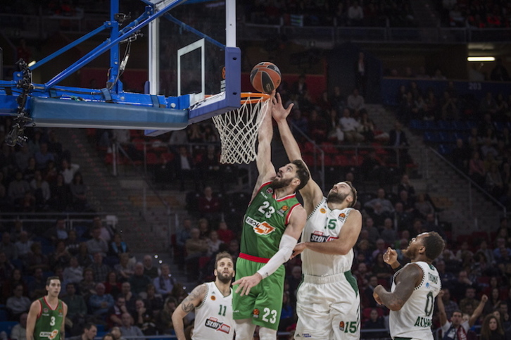 Shengelia ha liderado el triunfo baskonista. (Endika PORTILLO/FOKU)