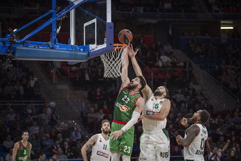 Shengelia ha liderado el triunfo baskonista. (Endika PORTILLO/FOKU)