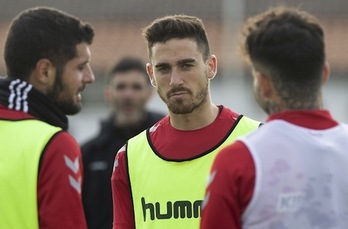 Barja, entrenando en Taxoare. (OSASUNA)