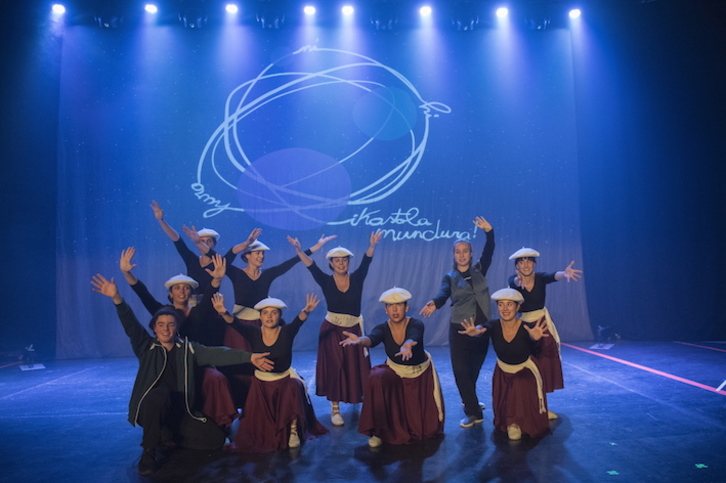 2019ko Kilometroak festa aurkezteko ekitaldia, Zarauzko pilotalekuan. (Gorka RUBIO/FOKU) 