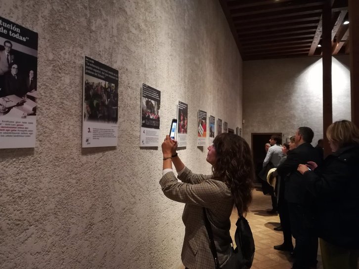 Exposición de Udalbiltza en el palacio del Condestable de Iruñea. (@Udalbiltza)
