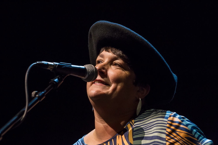 Onintza Enbeita, 2018ko Bizkaiko bertsolari txapelduna. (Aritz LOIOLA/FOKU)