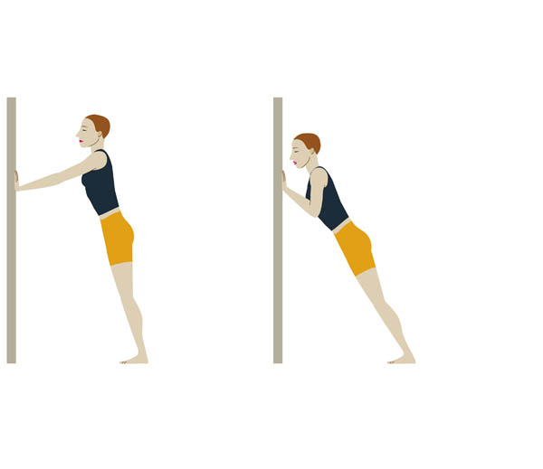 Flexiones de tríceps en la pared Miradas 7K zazpika astekaria