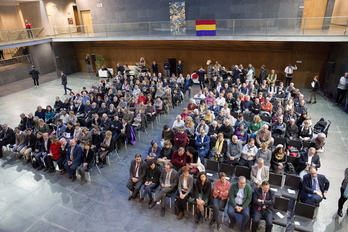 El acto se ha celebrado en el Parlamento de Nafarroa. (Iñigo URIZ / FOKU)