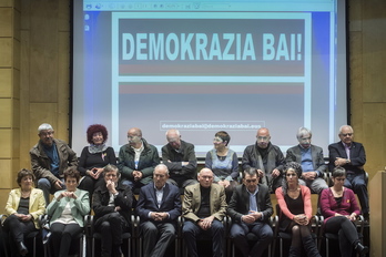 Imagen de archivo de la presentación de Demokrazia Bai!. (Jon URBE/FOKU)