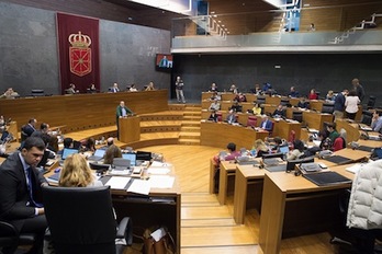 El Parlamento navarro ha aprobado los cuartos y últimos Presupuestos de la legislatura. (Iñigo URIZ/FOKU)