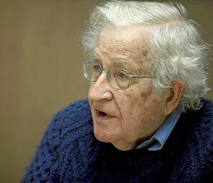 Noam Chomsky filosofo estatubatuarra dago sinatzaileen artean.