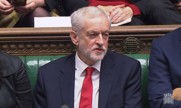 Corbyn, durante una sesión parlamentaria en Westminster. (AFP)