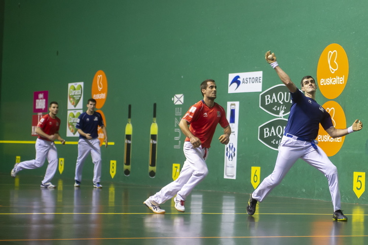 Ezkurdia ez da erasoan horren fin aritu. (Jaizki FONTANEDA/ FOKU)