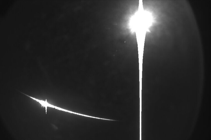 Imagen captada desde la cámara de meteoros de la UPNA. (@alberto_mendi97)