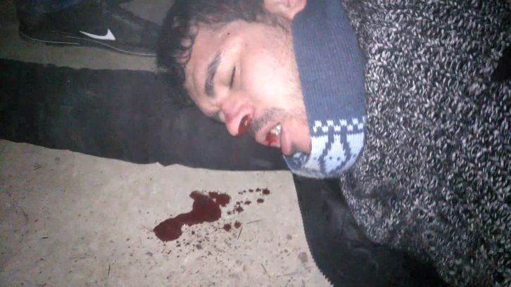 Hosseyin Yagoubi, presidente del comité de empresa de Huerta de Peralta, tras la actuación policial. (LAB SINDIKATUA)