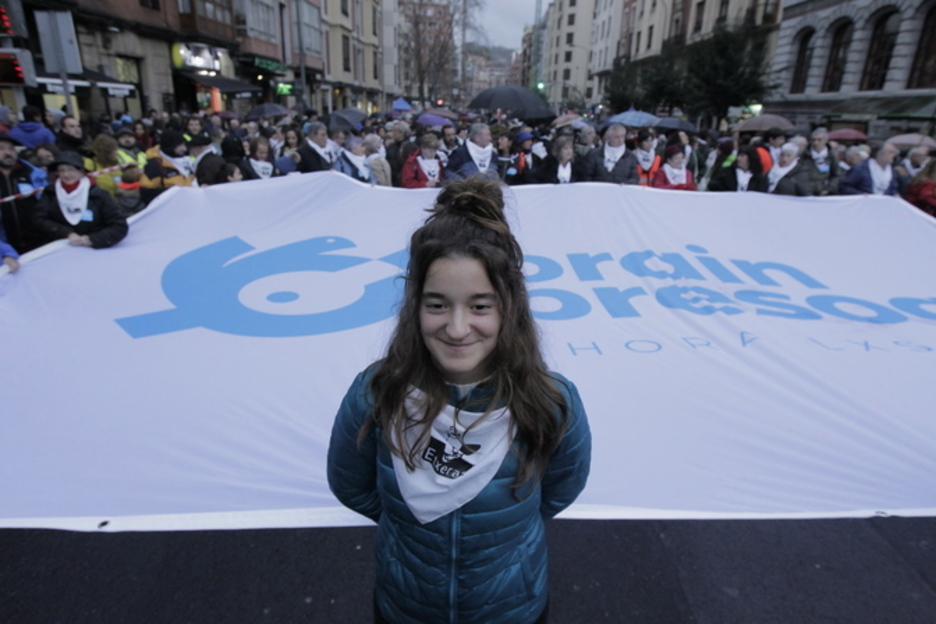 Bilboko manifestazioaren burua. (Aritz LOIOLA / FOKU)